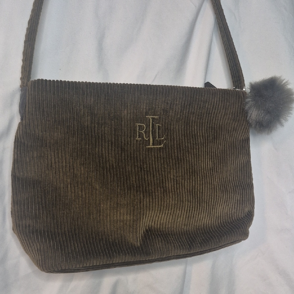 Ralph Lauren Brown Corduroy Shoulder Bag.   SOLD
